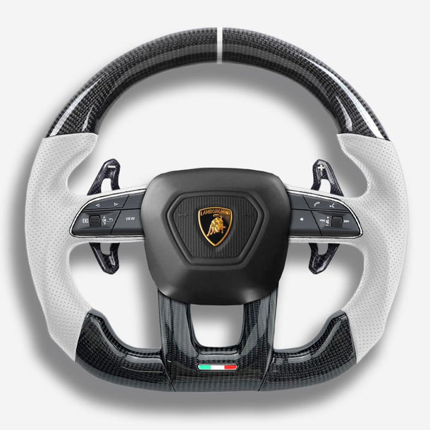2018-2026+ Lamborghini Urus Custom Carbon Fiber Steering Wheel - AutoLEDTech.com