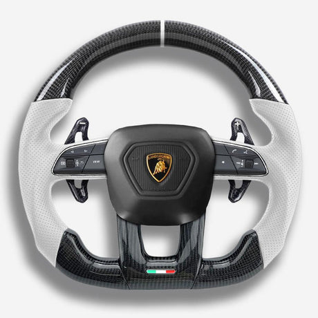 2018-2026+ Lamborghini Urus Custom Carbon Fiber Steering Wheel - AutoLEDTech.com