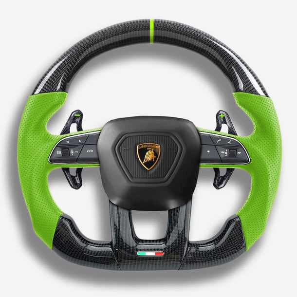 2018-2026+ Lamborghini Urus Custom Carbon Fiber Steering Wheel - AutoLEDTech.com