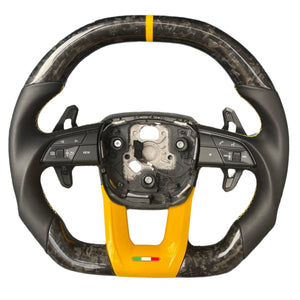 2018-2026+ Lamborghini Urus Custom Carbon Fiber Steering Wheel - AutoLEDTech.com