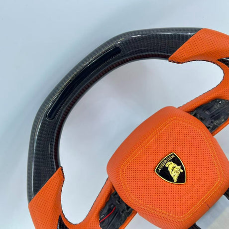 2018-2026+ Lamborghini Urus Custom Carbon Fiber Steering Wheel - AutoLEDTech.com