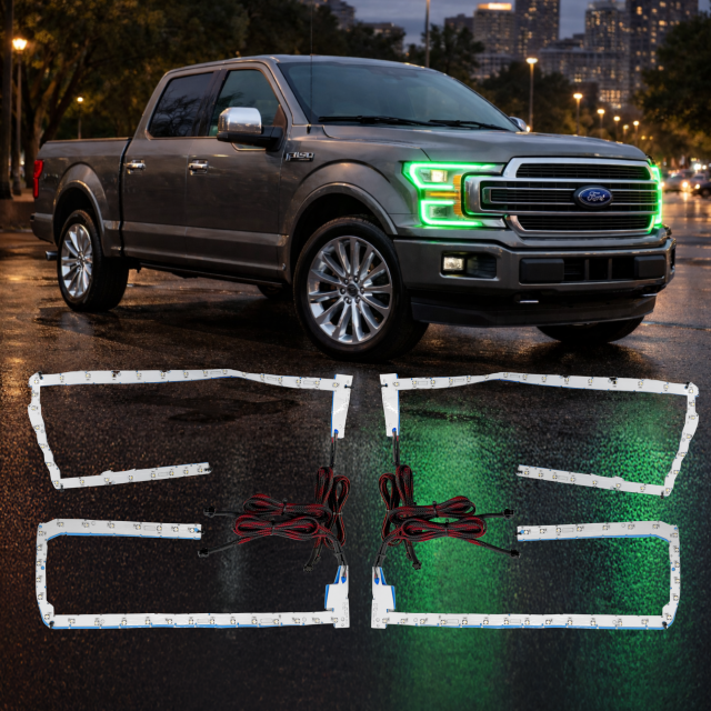 2018-2020 Ford F150 RGBW Flow Series LED DRL Boards - AutoLEDTech.com