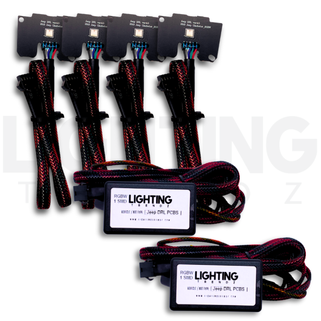 2018-2026+ Jeep Wrangler/Gladiator JL JT RGBW LED DRL Board Kit - AutoLEDTech.com