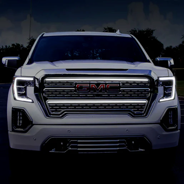 2019-2022 GMC Sierra 1500 LED Grill Accent Light Bar Kit - AutoLEDTech.com