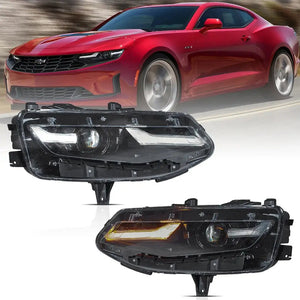 2019-2024 Chevrolet Camaro LS LT RGBW Flow Series LED DRL Prebuilt Headlights - AutoLEDTech.com
