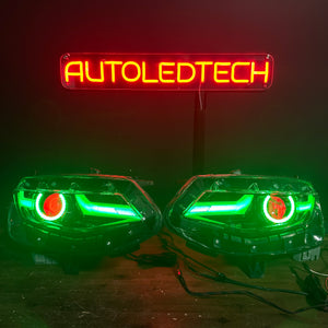 2019-2024 Chevrolet Camaro LS LT RGBW Flow Series LED DRL Prebuilt Headlights - AutoLEDTech.com