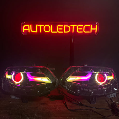 2019-2024 Chevrolet Camaro LS LT RGBW Flow series LED DRL Tube Kit - AutoLEDTech.com