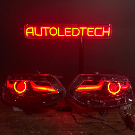 2019-2024 Chevrolet Camaro LS LT RGBW Flow series LED DRL Tube Kit - AutoLEDTech.com