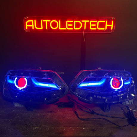 2019-2024 Chevrolet Camaro LS LT RGBW Flow series LED DRL Tube Kit - AutoLEDTech.com