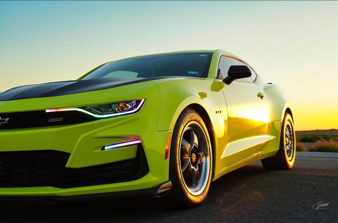 2019-2024 Chevrolet Camaro RS SS RGBW Color-Chasing LED DRL Board Tube Kit - AutoLEDTech.com