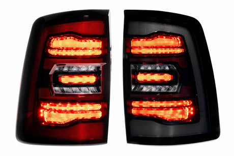 2019-2024 Ram HD 2500 Red Smoked XB LED Tail Lights - AutoLEDTech.com