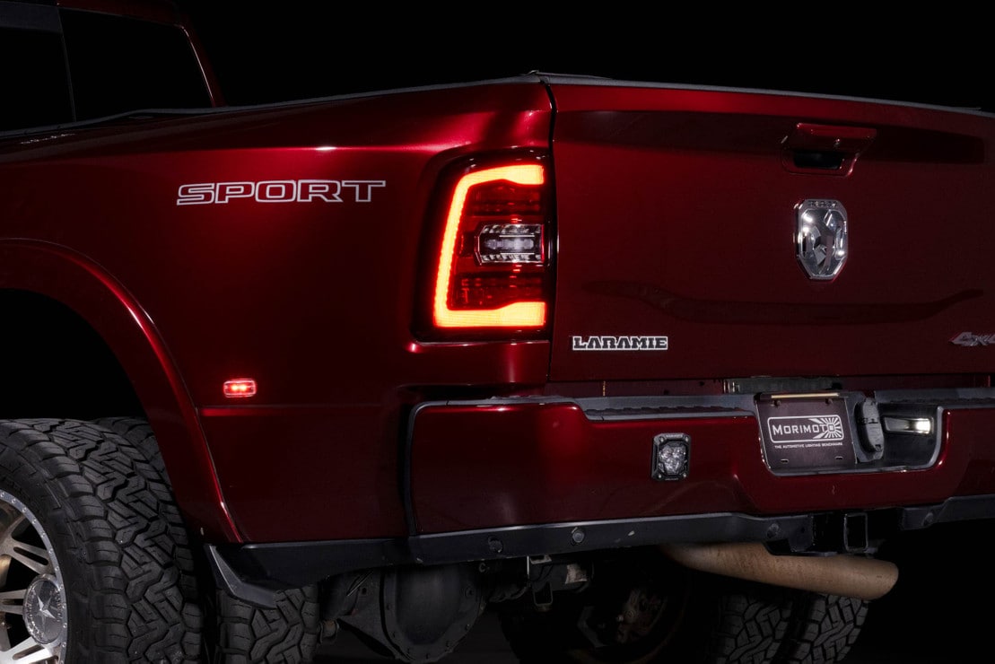 2019-2024 Ram HD 2500 Red Smoked XB LED Tail Lights - AutoLEDTech.com
