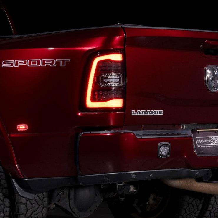 2019-2024 Ram HD 2500 Red Smoked XB LED Tail Lights - AutoLEDTech.com