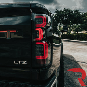 2019-2025 Chevy Silverado Smoked Scanning LED Tail Lights - AutoLEDTech.com