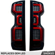 2019-2025 Chevy Silverado Smoked Scanning LED Tail Lights - AutoLEDTech.com