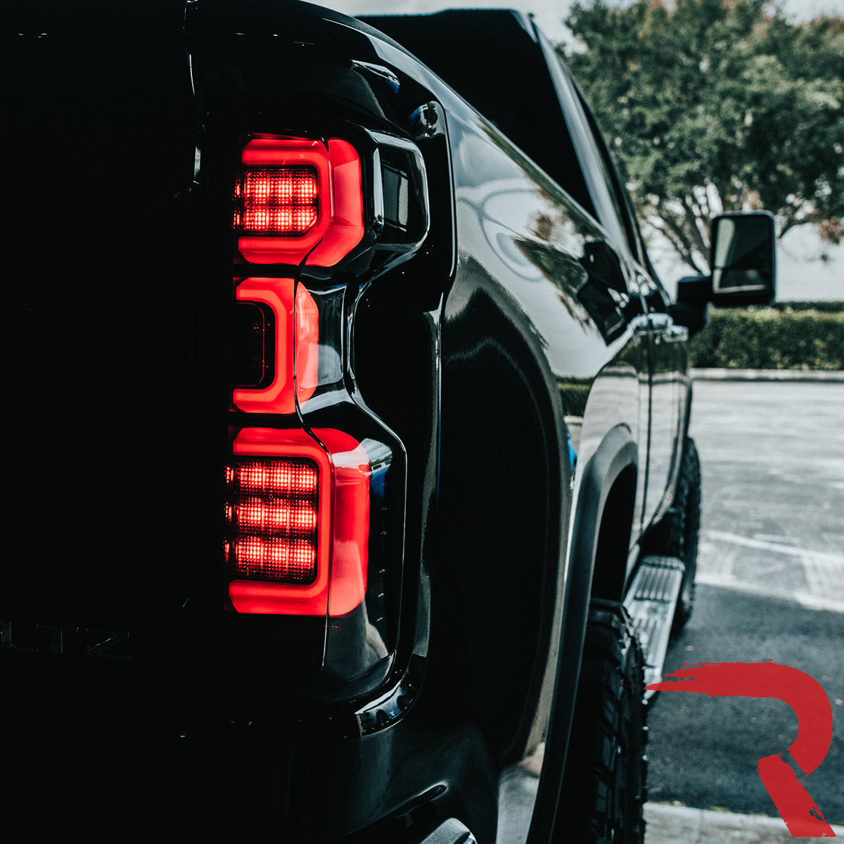 2019-2025 Chevy Silverado Smoked Scanning LED Tail Lights - AutoLEDTech.com