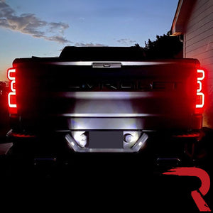 2019-2025 Chevy Silverado Smoked Scanning LED Tail Lights - AutoLEDTech.com