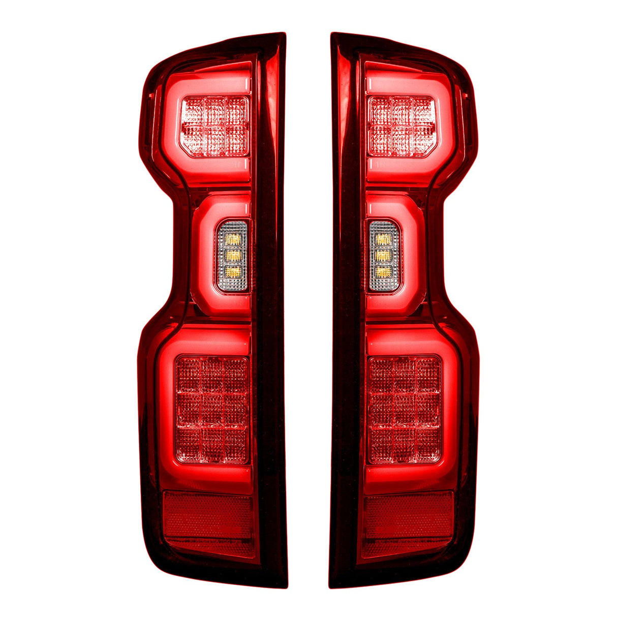 2019-2025 Chevy Silverado Smoked Scanning LED Tail Lights - AutoLEDTech.com