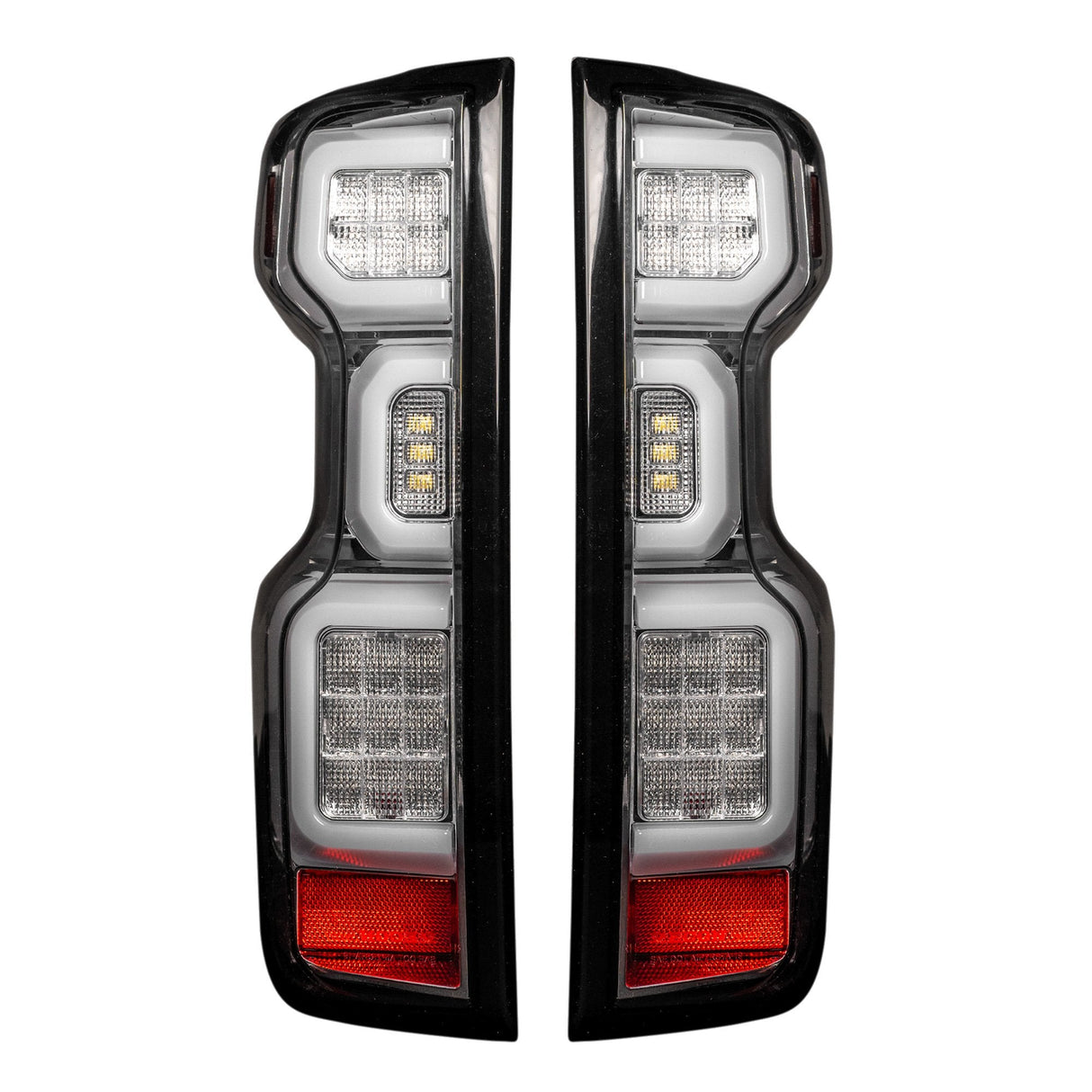 2019-2025 Chevy Silverado Smoked Scanning LED Tail Lights - AutoLEDTech.com