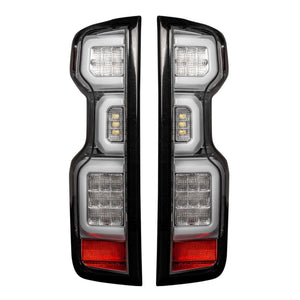 2019-2025 Chevy Silverado Smoked Scanning LED Tail Lights - AutoLEDTech.com