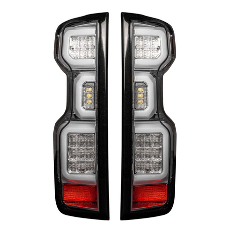2019-2025 Chevy Silverado Smoked Scanning LED Tail Lights - AutoLEDTech.com