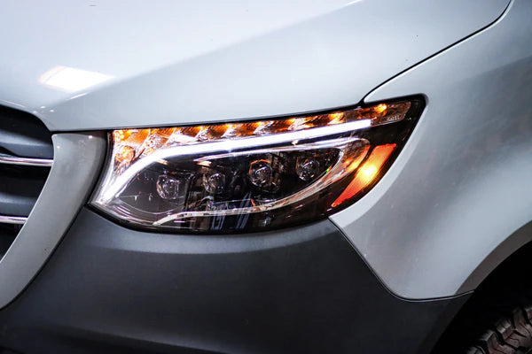 2019-2025 Mercedes-Benz Sprinter NOVA-Series LED Projector Headlights Alpha-Black - AutoLEDTech.com
