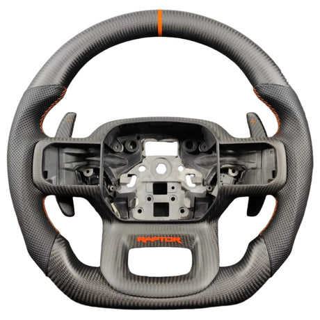 2023-2026+ Ford Super Duty F250 Custom Carbon Fiber Steering Wheel - AutoLEDTech.com