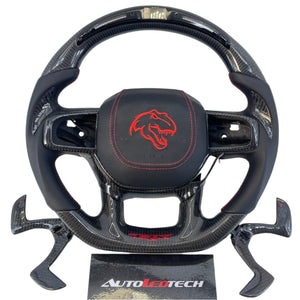 2021-2026+ Ram TRX 1500 Custom Carbon Fiber Steering Wheel - AutoLEDTech.com