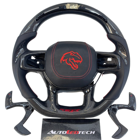 2021-2026+ Ram TRX 1500 Custom Carbon Fiber Steering Wheel - AutoLEDTech.com