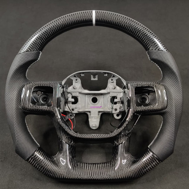 2019-2025+ Ram 1500 2500 HD Custom Carbon Fiber Steering Wheel - AutoLEDTech.com