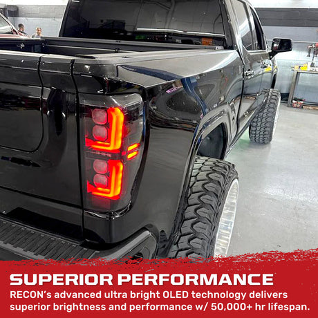 2019-2026 GMC Sierra Smoked Scanning LED Tail Lights - AutoLEDTech.com