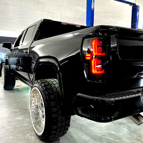 2019-2026 GMC Sierra Smoked Scanning LED Tail Lights - AutoLEDTech.com