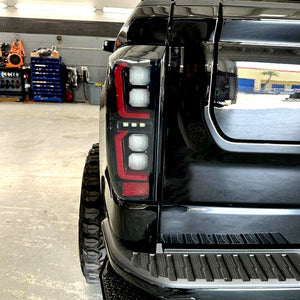 2019-2026 GMC Sierra Smoked Scanning LED Tail Lights - AutoLEDTech.com