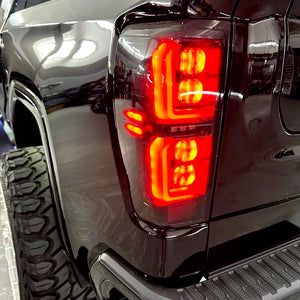 2019-2026 GMC Sierra Smoked Scanning LED Tail Lights - AutoLEDTech.com