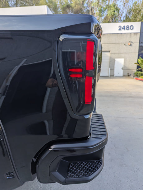 2019-2026 GMC Sierra Smoked Scanning LED Tail Lights - AutoLEDTech.com