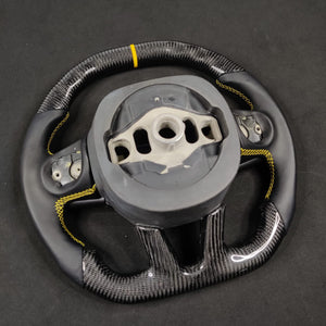 2014-2021 Jeep Trackhawk SRT Custom Carbon Fiber Steering Wheel w/ LED RPM Display - AutoLEDTech.com
