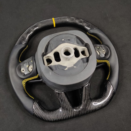 2014-2021 Jeep Trackhawk SRT Custom Carbon Fiber Steering Wheel w/ LED RPM Display - AutoLEDTech.com