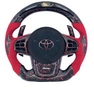 2019-2026+ Toyota Supra Custom Carbon Fiber Steering Wheel - AutoLEDTech.com