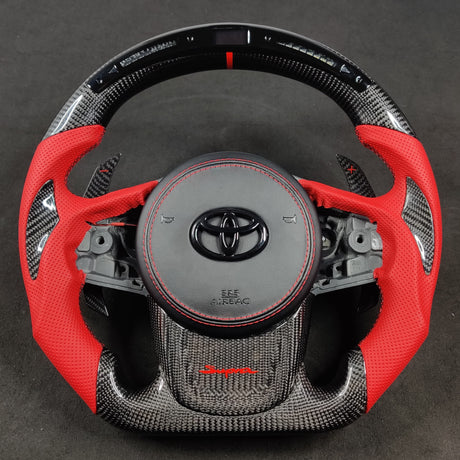 2019-2026+ Toyota Supra Custom Carbon Fiber Steering Wheel - AutoLEDTech.com