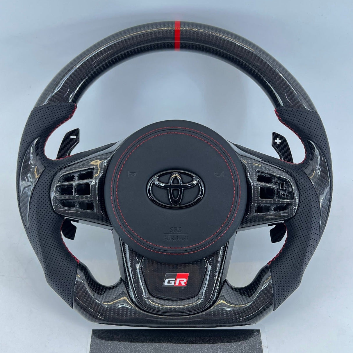 2019-2026+ Toyota Supra Custom Carbon Fiber Steering Wheel - AutoLEDTech.com
