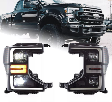 2020-2022 Ford F250 Super Duty Halogen to LED Headlights + Conversion Harness Kit - AutoLEDTech.com