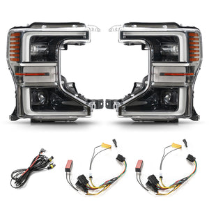 2020-2022 Ford F250 Super Duty Halogen to LED Headlights + Conversion Harness Kit - AutoLEDTech.com