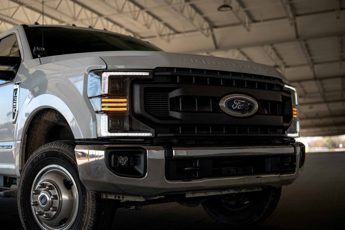 2020-2022 Ford F250 Super Duty XB LED HYBRID DRL Projector Headlights - AutoLEDTech.com