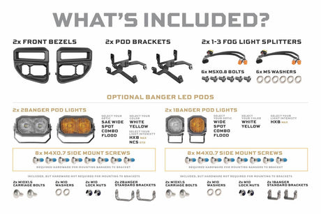 2020-2022 Ford Super Duty 4Banger LED Fog Light Pods - AutoLEDTech.com