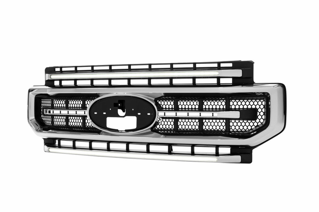 2020-2022 Ford Super Duty F250 White or Amber LED DRL XBG Grill Light Assembly - AutoLEDTech.com