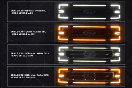 2020-2022 Ford Super Duty F250 White or Amber LED DRL XBG Grill Light Assembly - AutoLEDTech.com
