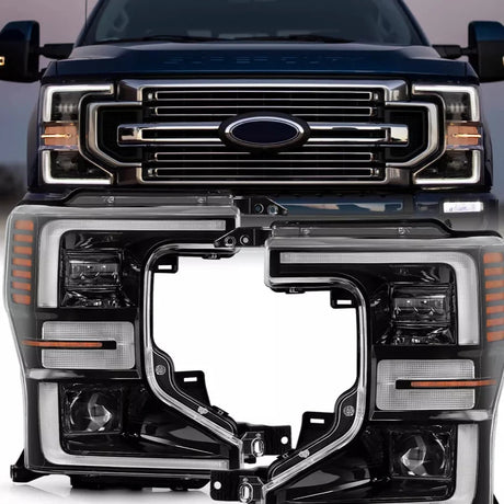 2020-2022 Ford F250 Super Duty Halogen to LED Headlights + Conversion Harness Kit - AutoLEDTech.com