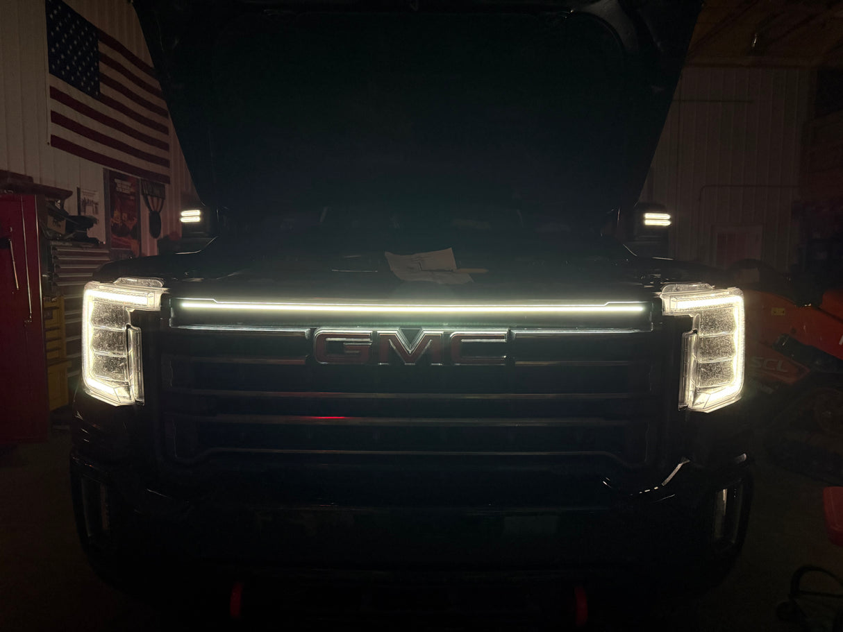 2020-2023 GMC Sierra HD 2500 LED Grill Accent Light Bar Kit - AutoLEDTech.com