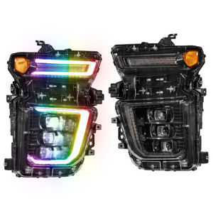 2020-2024 Chevrolet Silverado HD RGBW Flow Series XB LED DRL Headlights - AutoLEDTech.com