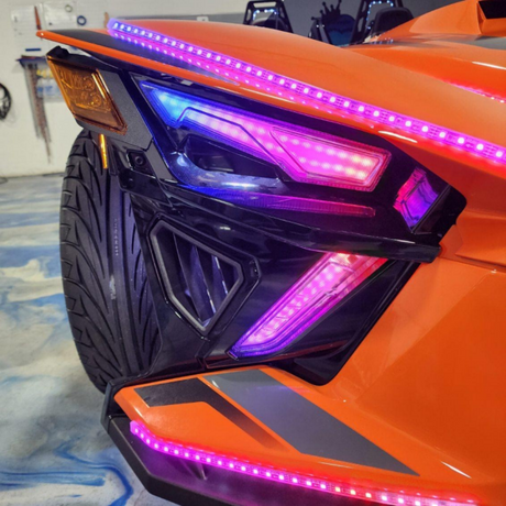 2020-2025+ Polaris Slingshot RGBW Flow Series LED DRL Boards - AutoLEDTech.com